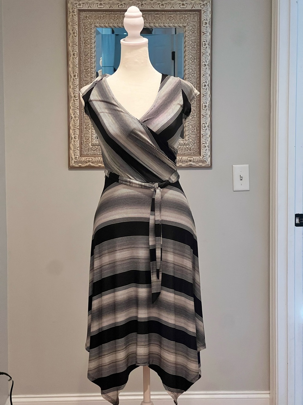Purple Rain Black White Dress